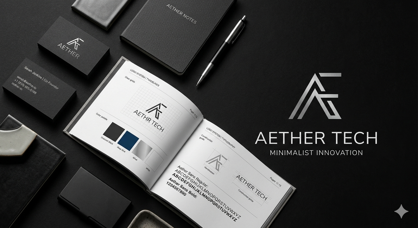 Korova — SaaS platform brand identity with monogram logo and dark theme